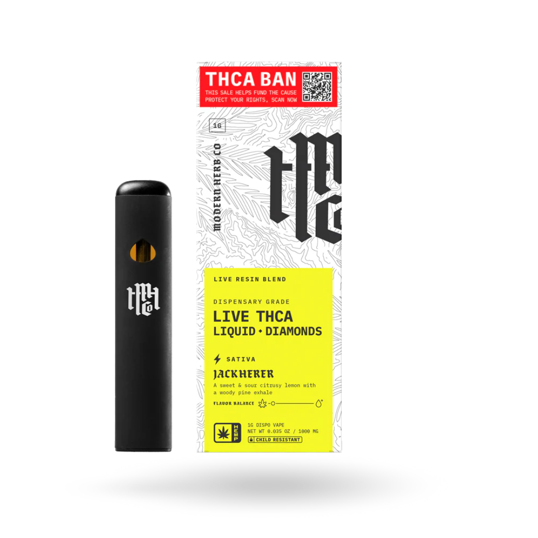 Modern Herb Co. Disposable Vape | Liquid Diamonds | 1g / Sativa / Jack Herer